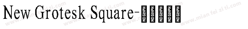 New Grotesk Square字体转换